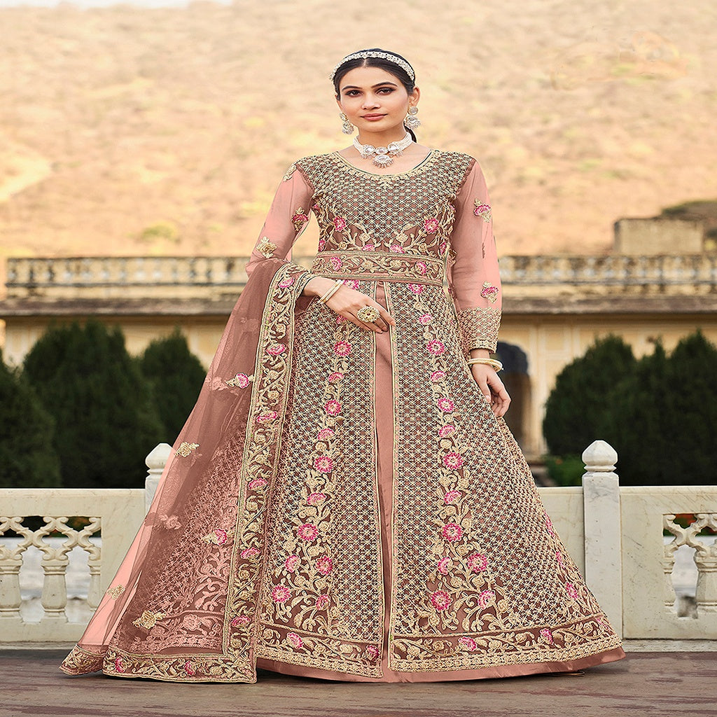 anarkali dress for wedding party Anarkali Dress Maroon Gown Online Stunning Maroon Georgette Thread Sequins Wedding Party Gown