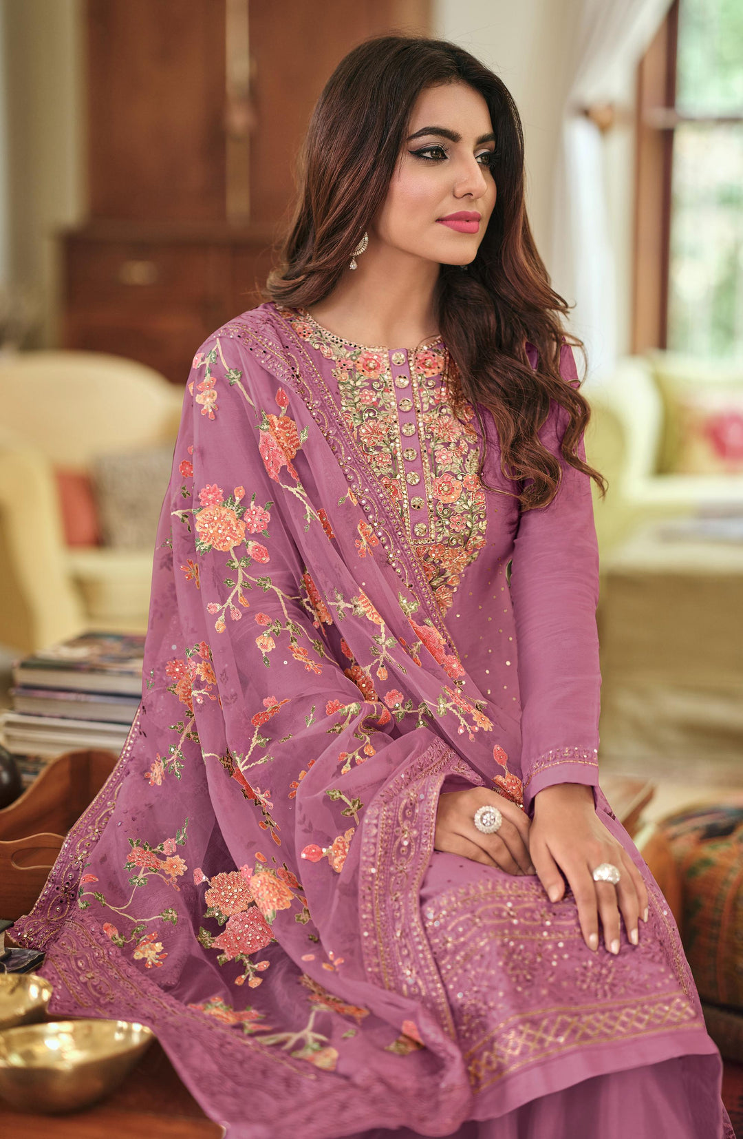 Readymade Pretty in Pink Designer Salwar Kameez