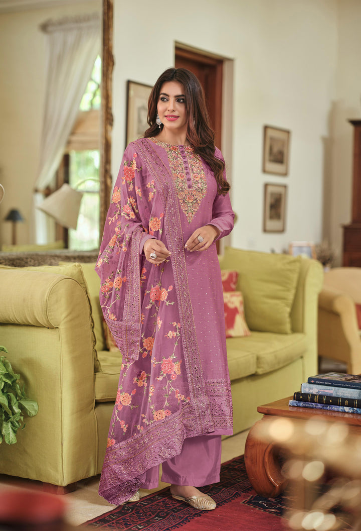 Readymade Pretty in Pink Designer Salwar Kameez