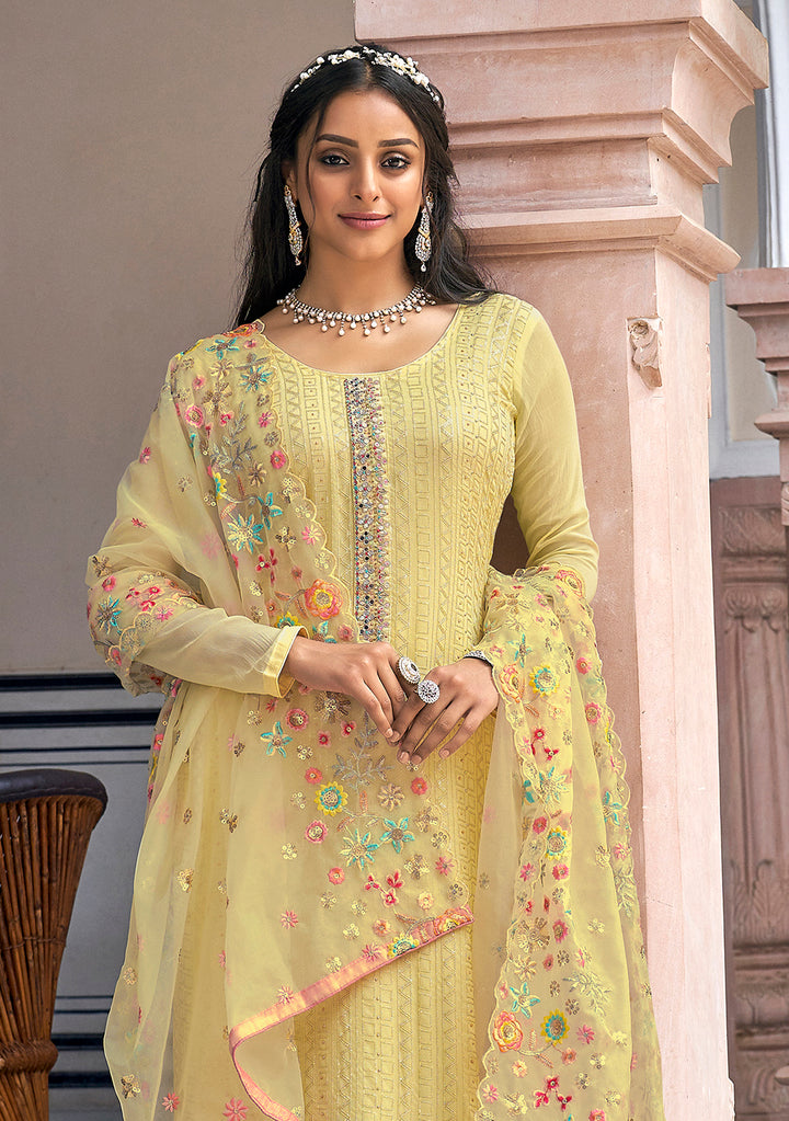 Readymade Elegance Yellow Salwar Kameez