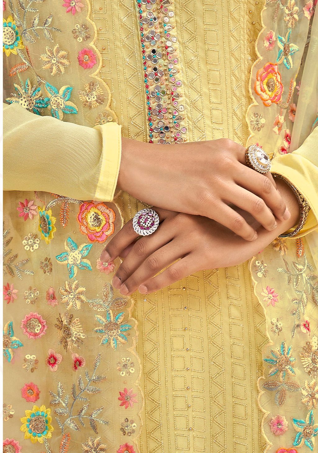 Readymade Elegance Yellow Salwar Kameez