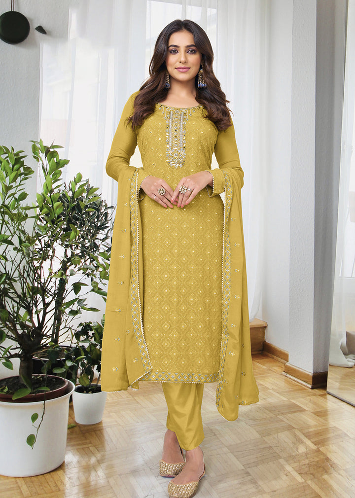 Readymade Radiant Yellow Designer Salwar Kameez