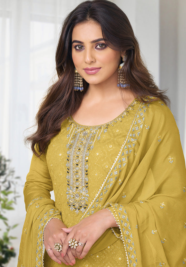 Readymade Radiant Yellow Designer Salwar Kameez