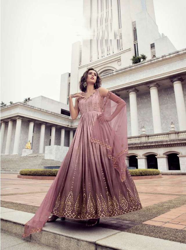 Pink Designer Partywear Gown