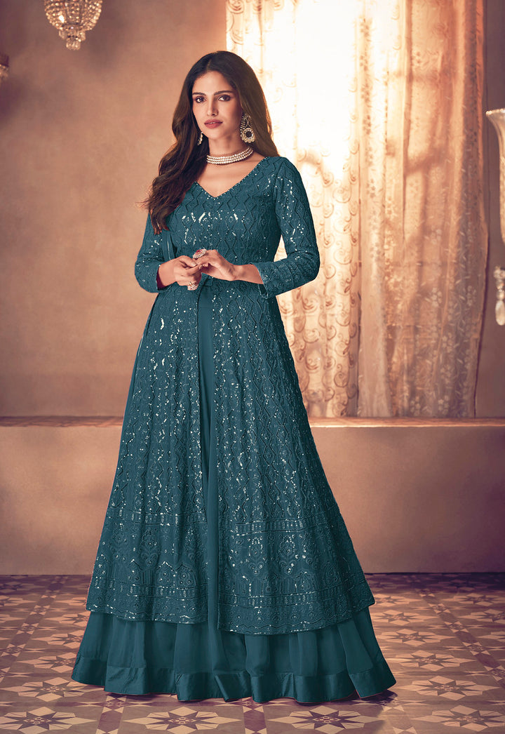 Rama Green Indian Anarkali