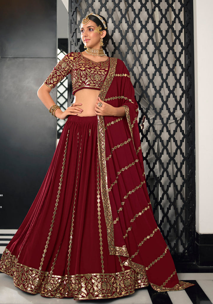 Radiant Red Elegance Indian Lehenga Choli