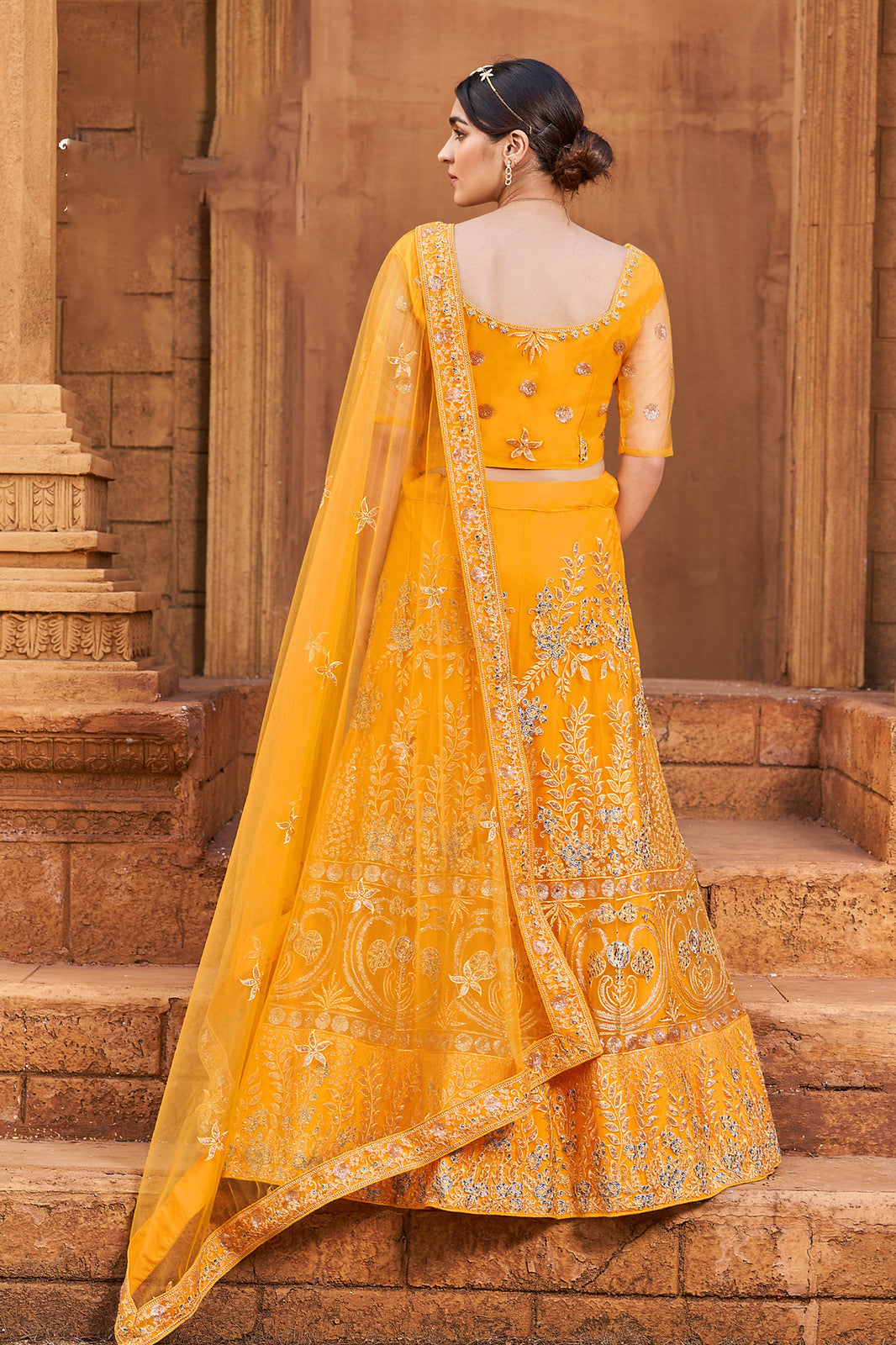 Exquisite Yellow Lehenga Choli