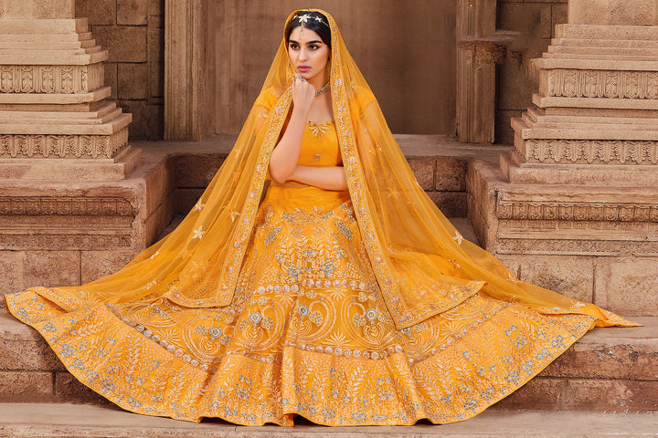 Exquisite Yellow Lehenga Choli