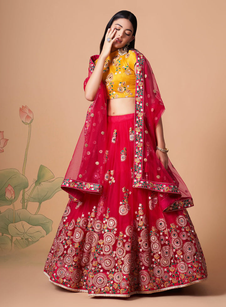 Red Designer Lehenga Choli
