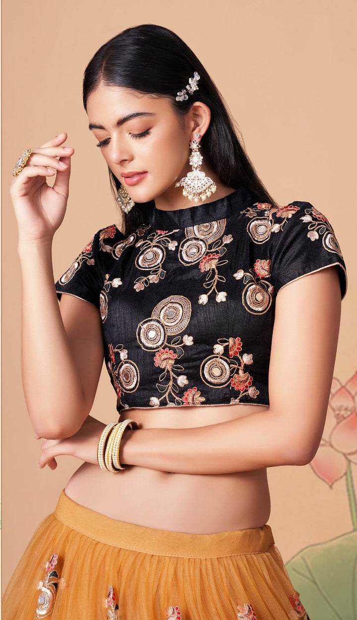 Golden Yellow Designer Lehenga Choli