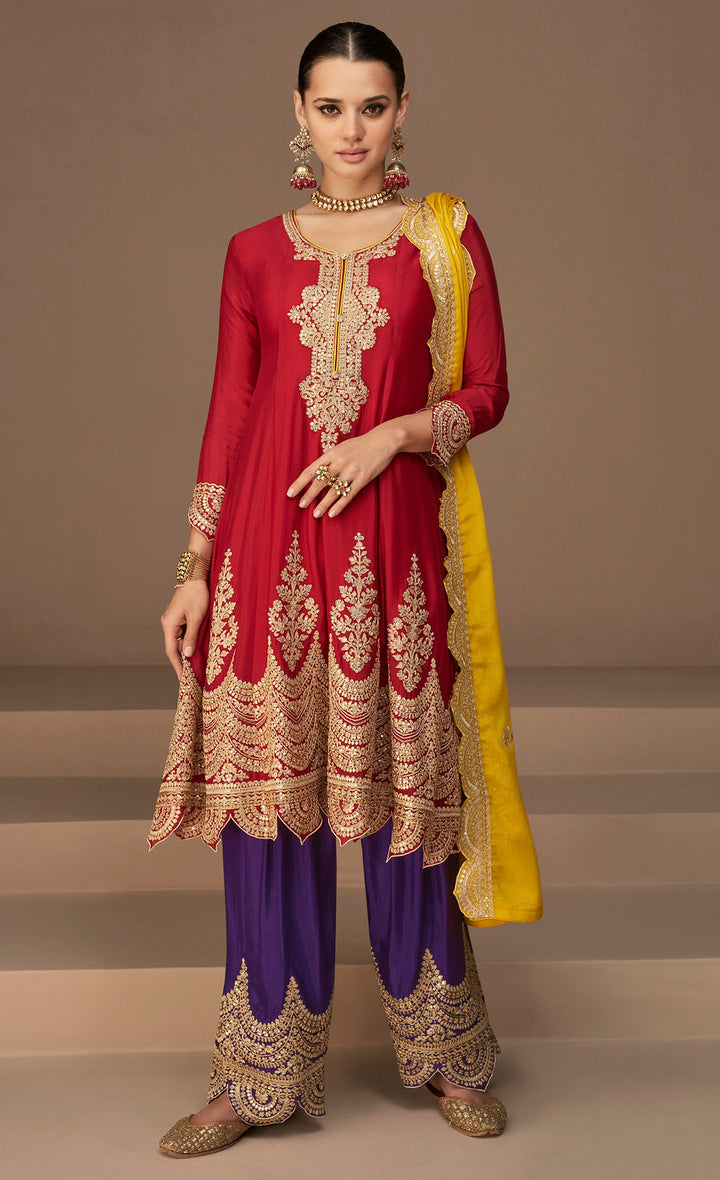 Designer Salwar Kameez in Red