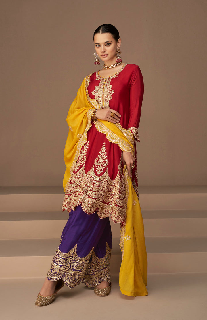 Designer Salwar Kameez in Red
