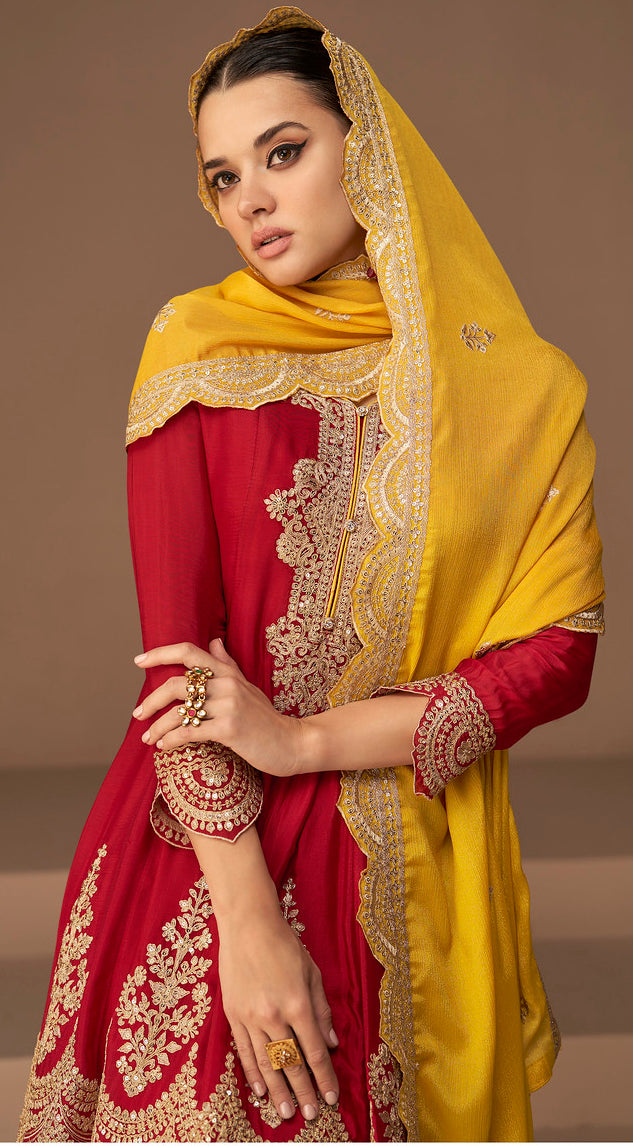 Designer Salwar Kameez in Red