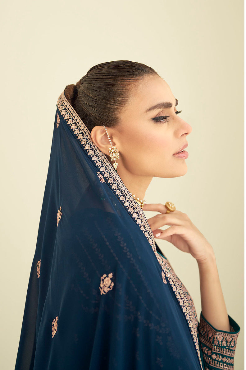 Green Designer Stitched Palazzo Salwar Suit