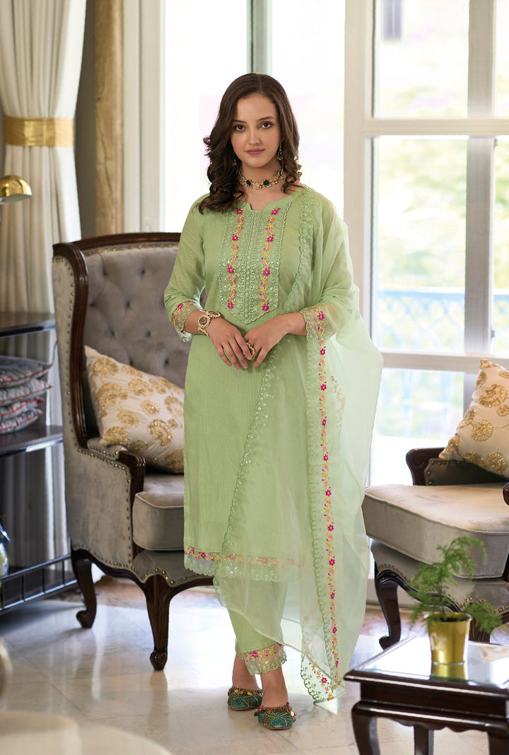 Readymade Green Grace Designer Indian Salwar Kameez