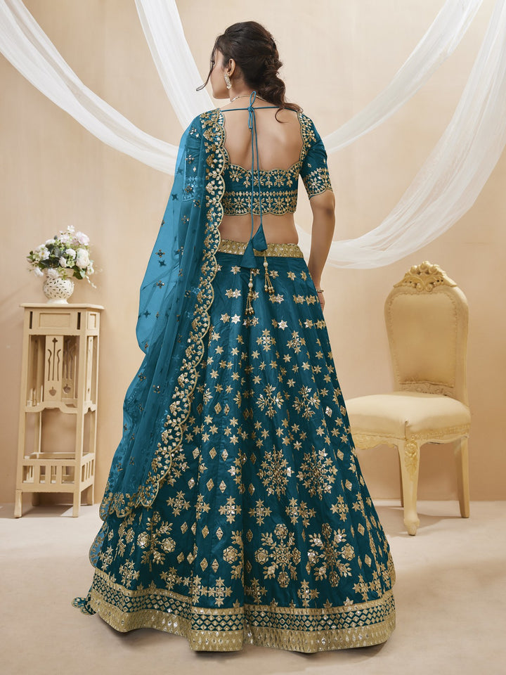 Mesmerizing Blue Silk Lehenga Choli