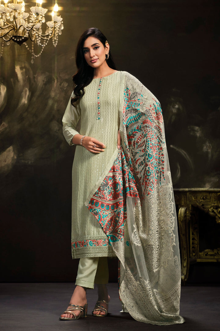 Exquisite Green Designer Salwar Suit