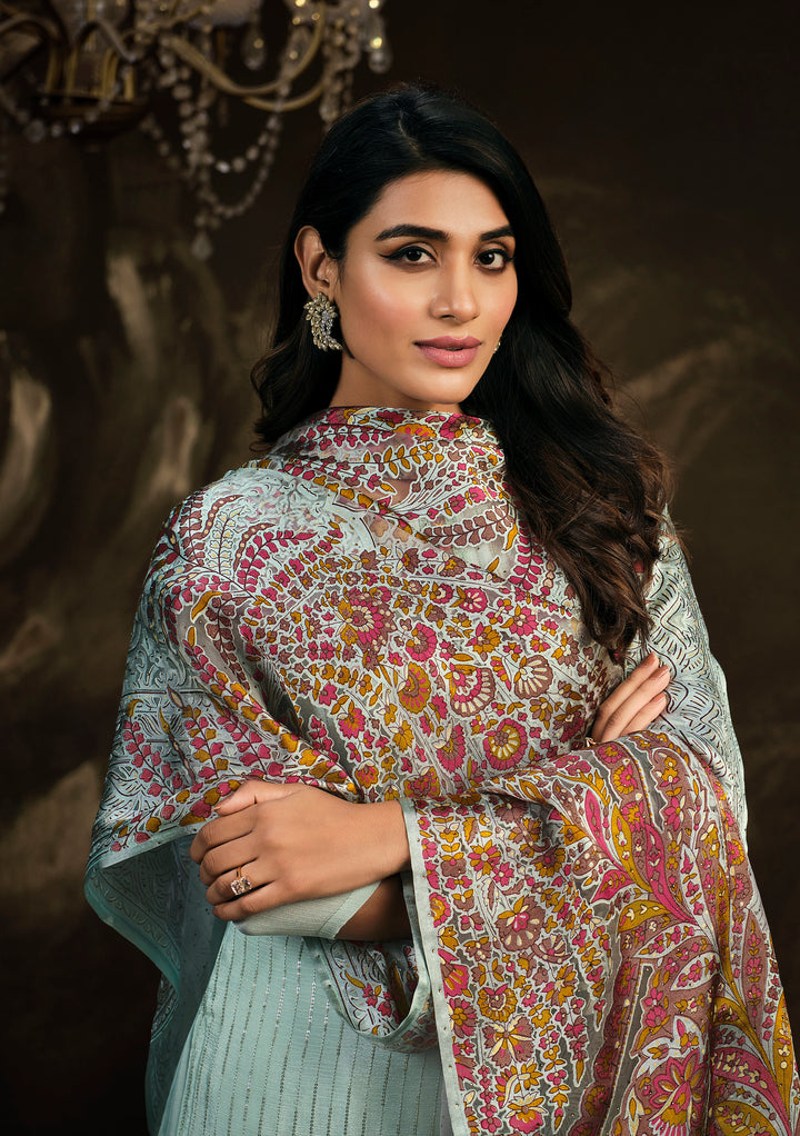 Sky Blue Designer Salwar Suit