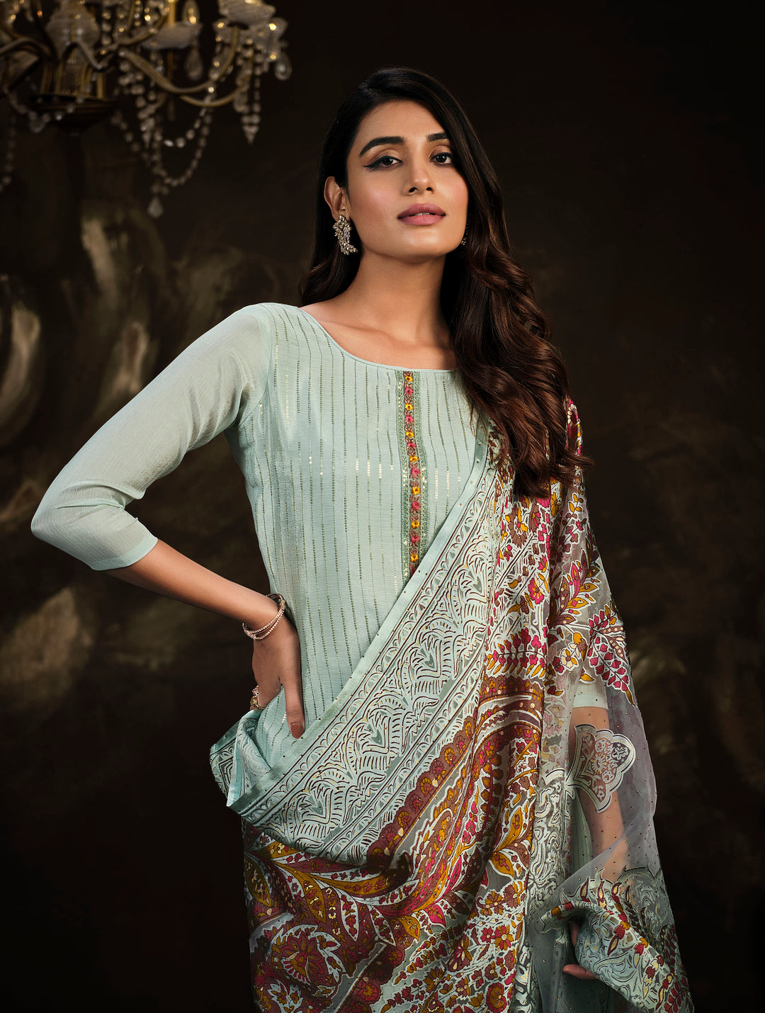 Sky Blue Designer Salwar Suit