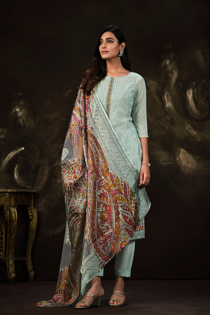 Sky Blue Designer Salwar Suit