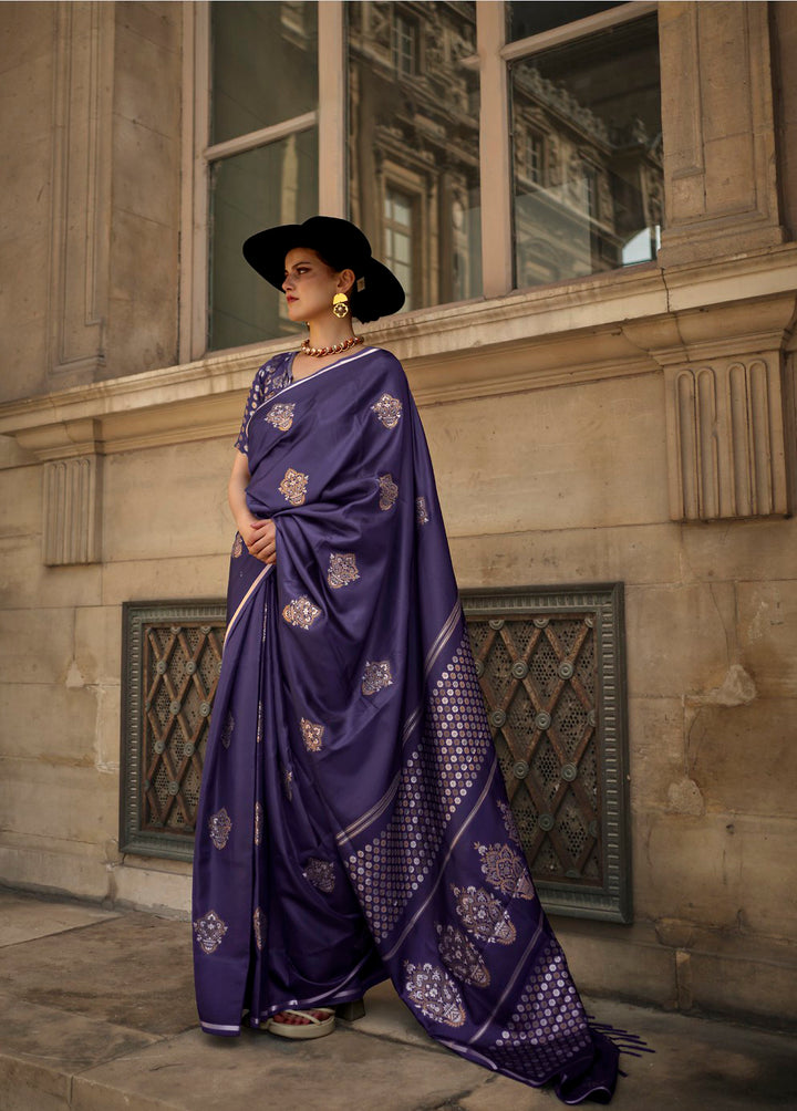 Elegance Personified: Purple Indian Saree