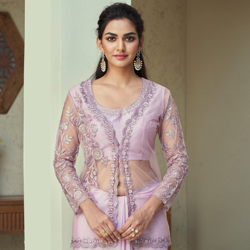 Light Pink Indian Saree