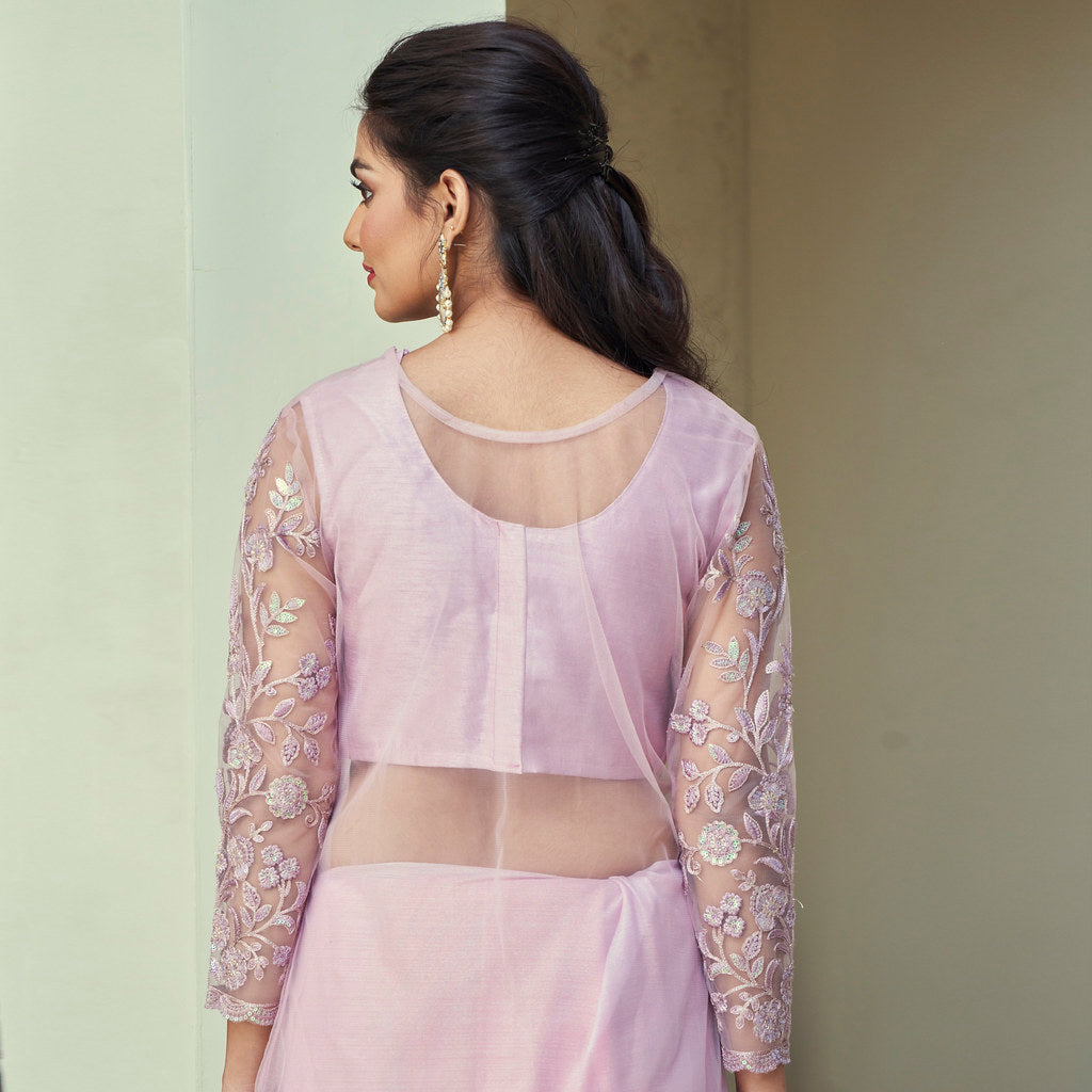 Light Pink Indian Saree