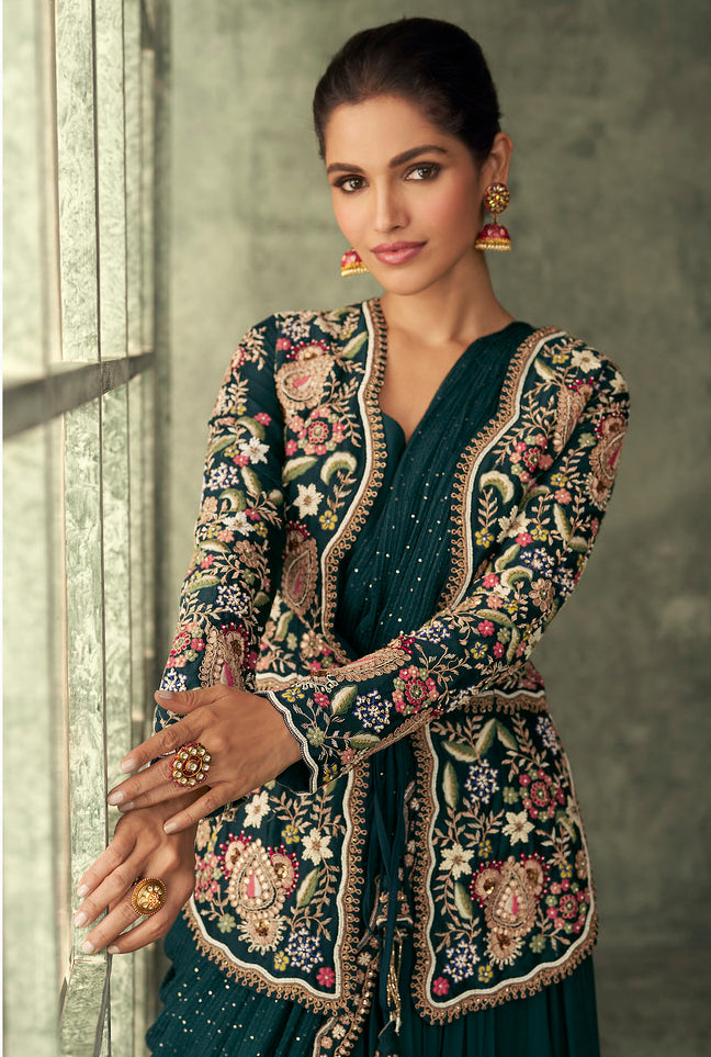 Dark Green Indian Gown