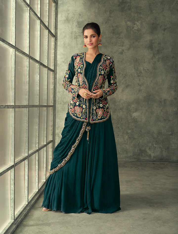 Dark Green Indian Gown