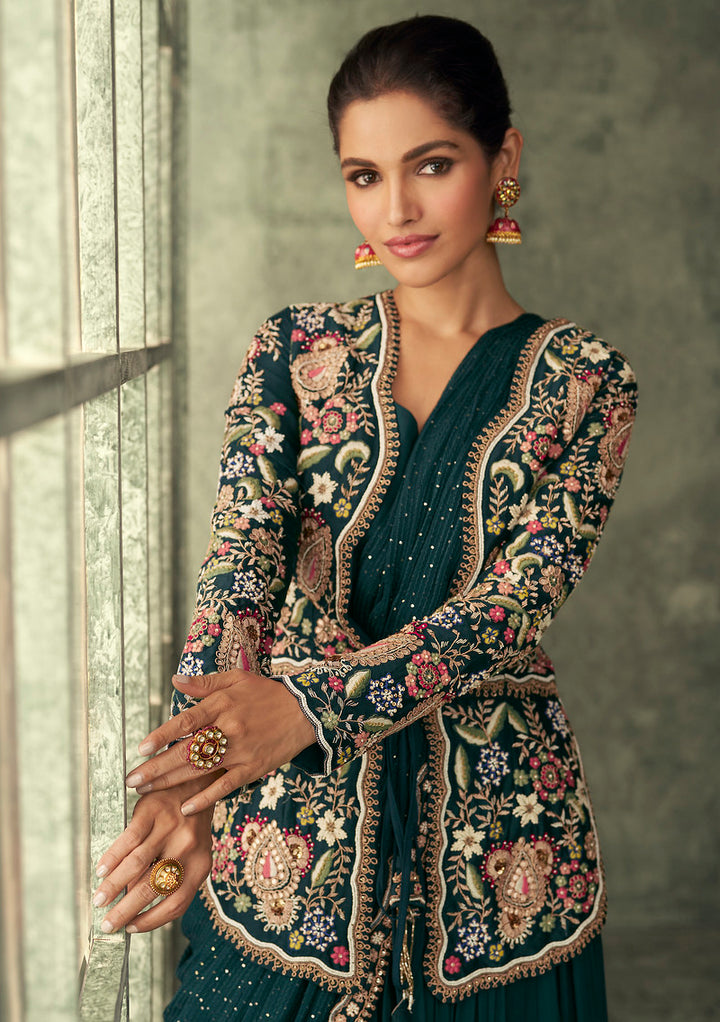 Dark Green Indian Gown