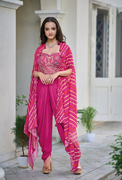 Designer Ready Wear Indo Western in Pink