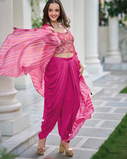Designer Ready Wear Indo Western in Pink