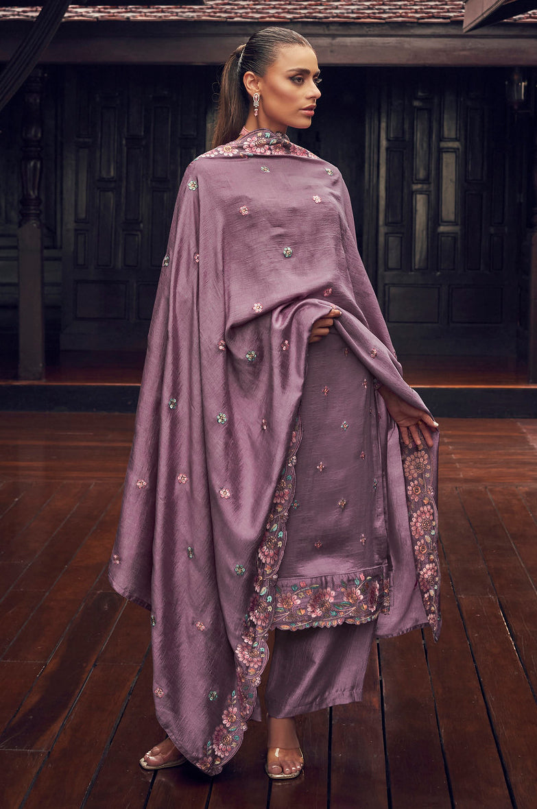 Regal Purple Premium Silk Indian Salwar Kameez