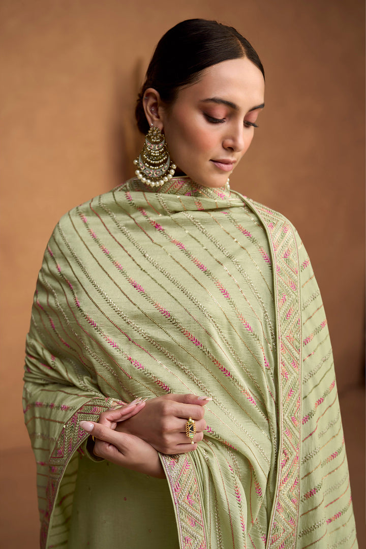 Elegance in Light Green Designer Salwar Kameez