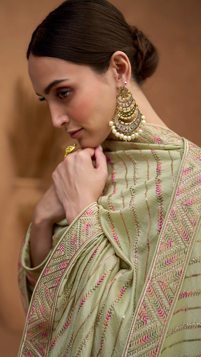 Elegance in Light Green Designer Salwar Kameez