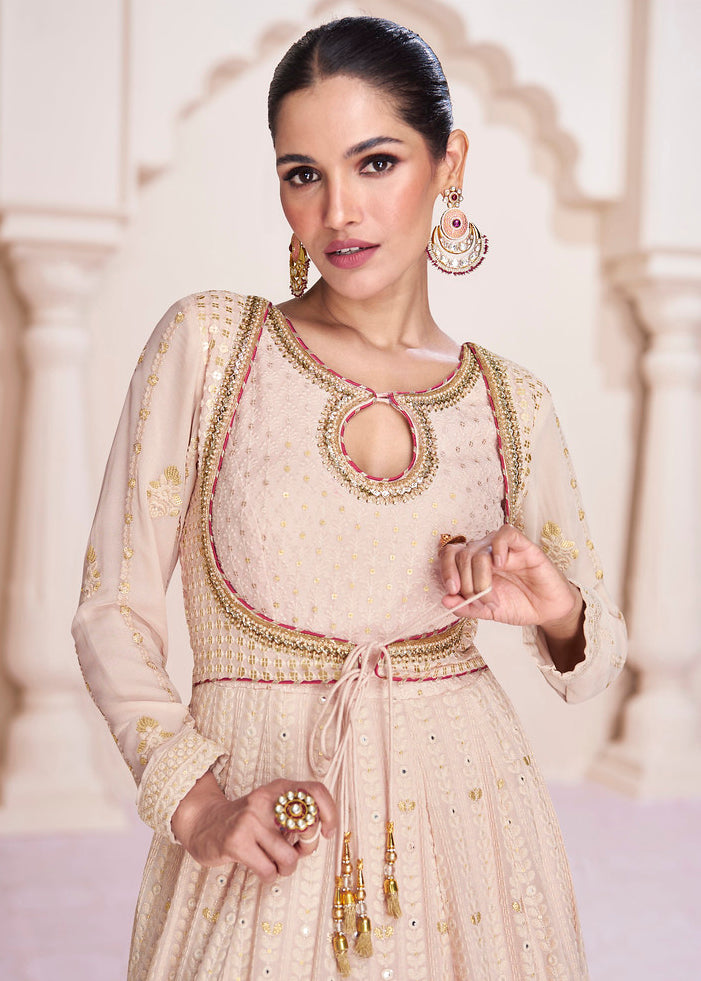 Graceful Light Peach Anarkali