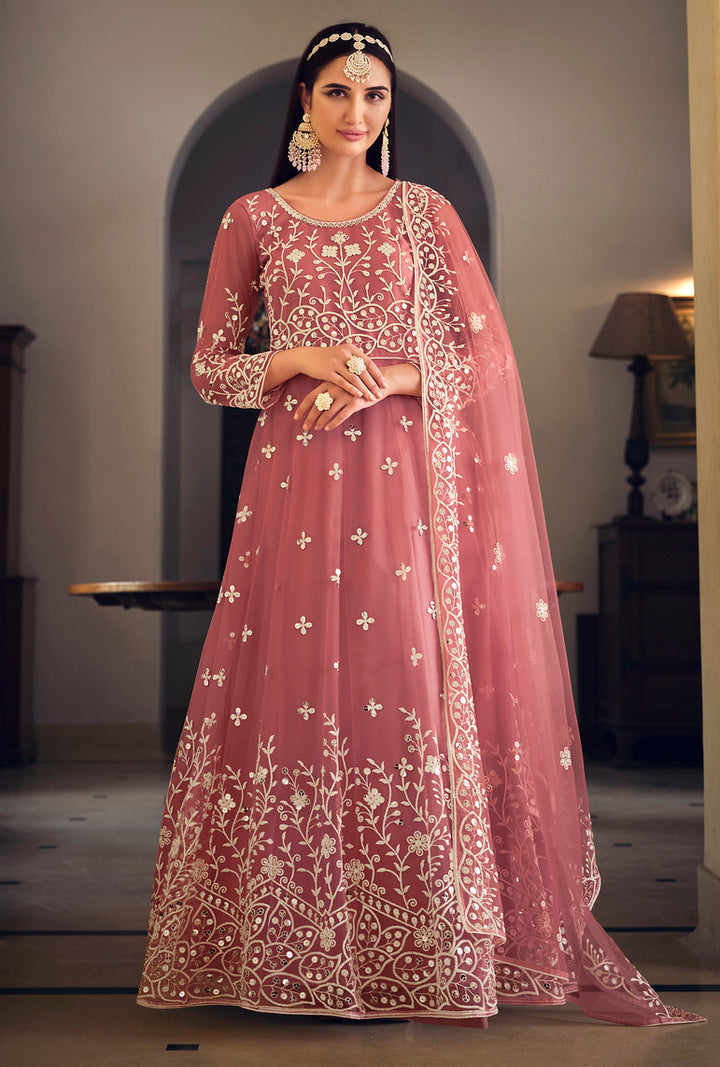 Elegant Light Pink Designer Gown