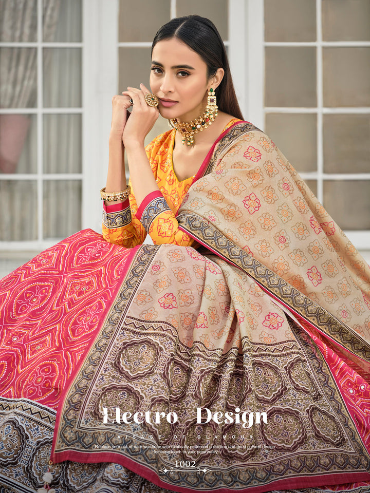 Readymade Dazzling Orange Designer Gown