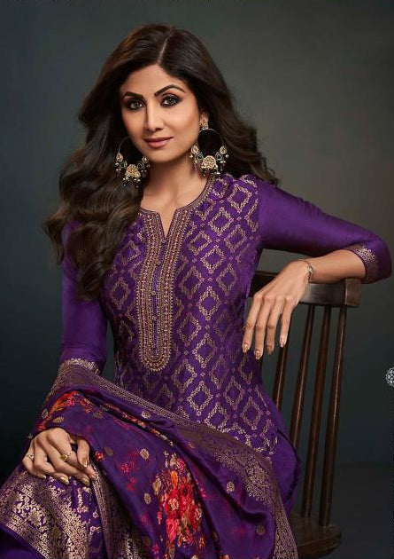 Readymade Designer Purple Salwar Kameez