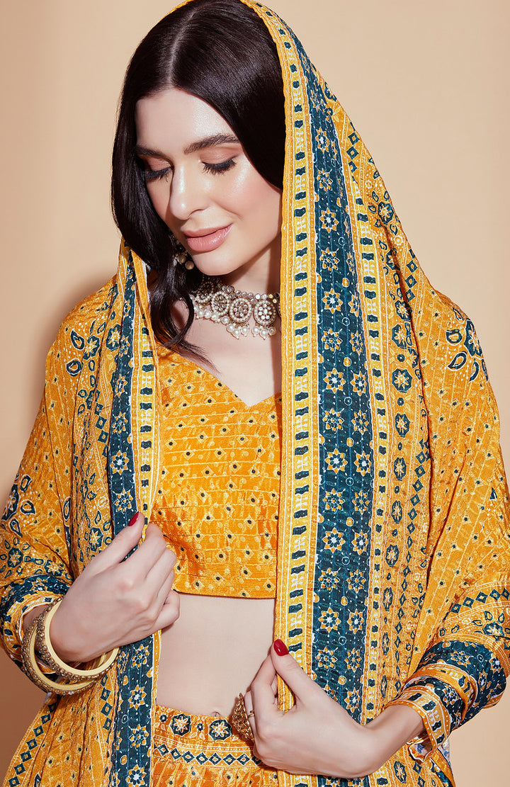 Enchanting Yellow Lehenga Choli