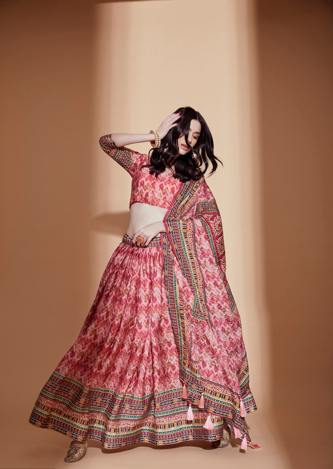 Graceful in Light Red Designer Lehenga Choli
