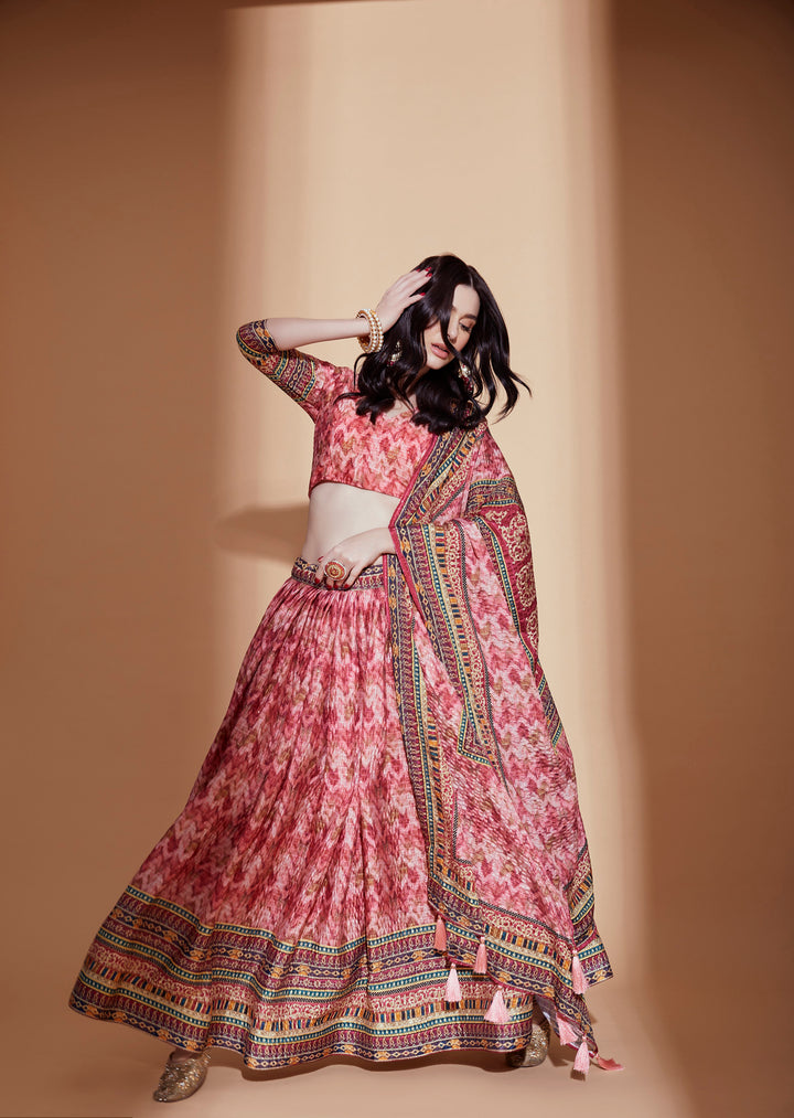 Graceful in Light Red Designer Lehenga Choli