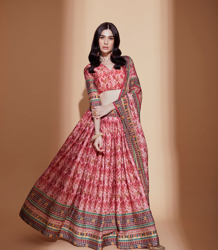 Graceful in Light Red Designer Lehenga Choli