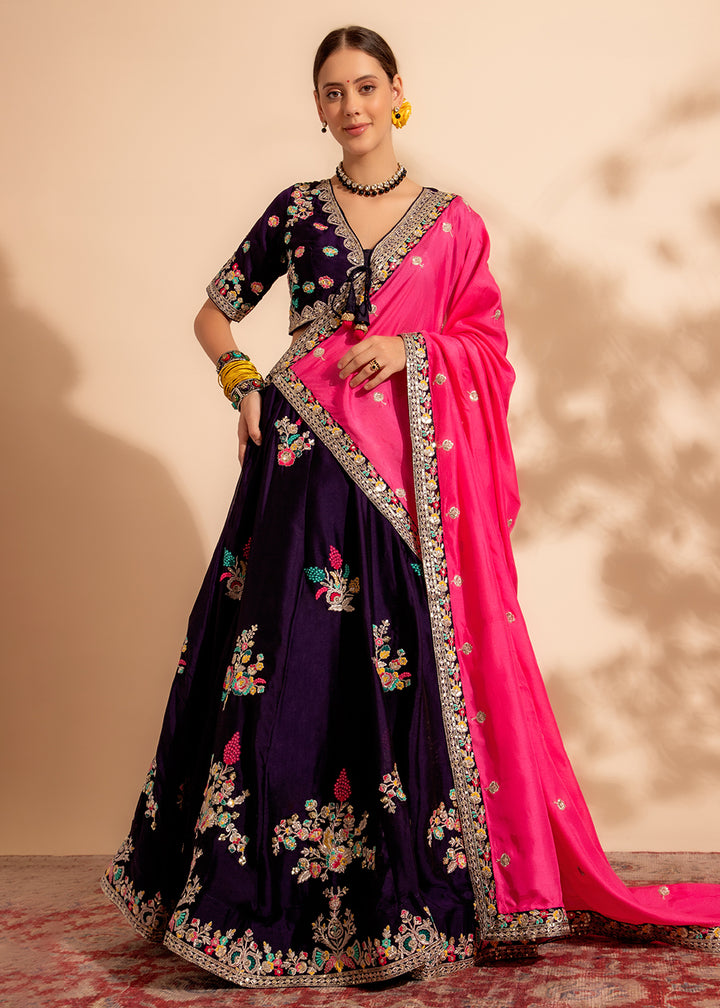 Readymade Stunning Black Designer Lehenga Choli