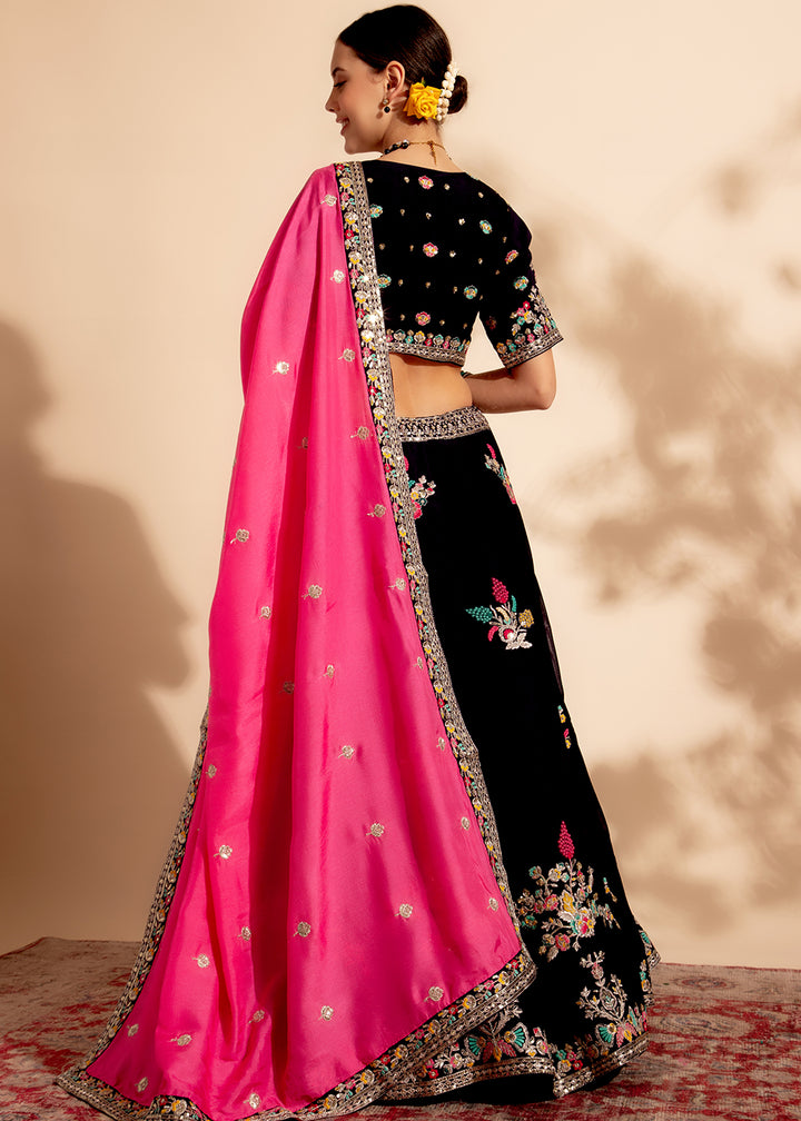 Readymade Stunning Black Designer Lehenga Choli