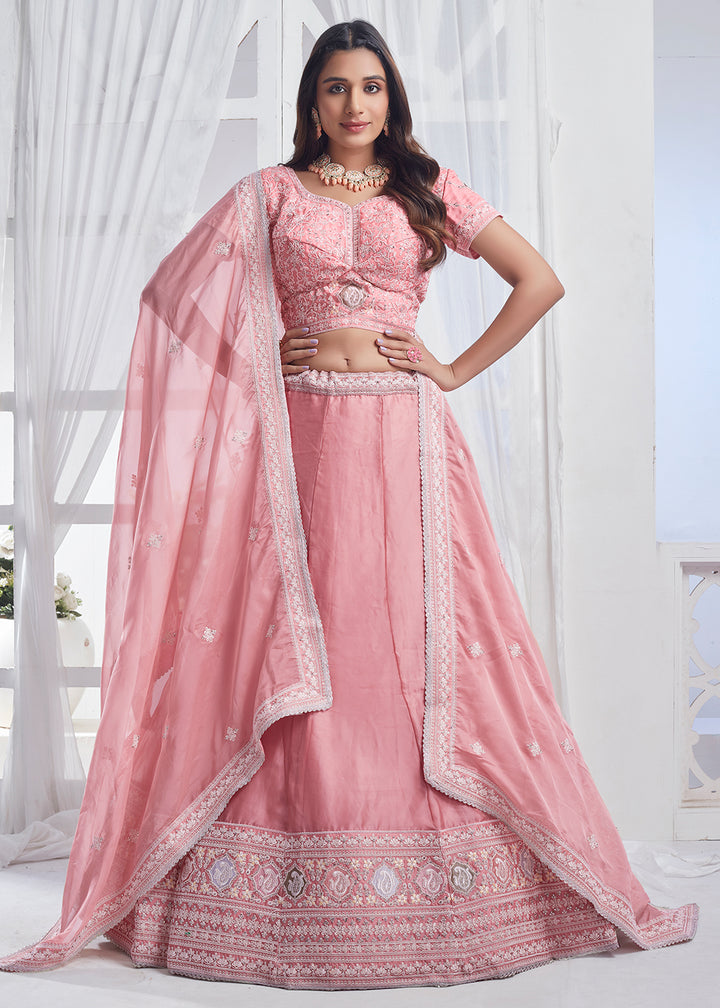 Readymade Pink Designer Lehenga Choli
