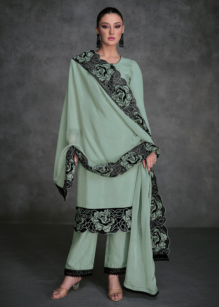 Readymade Elegant Green Salwar Kameez