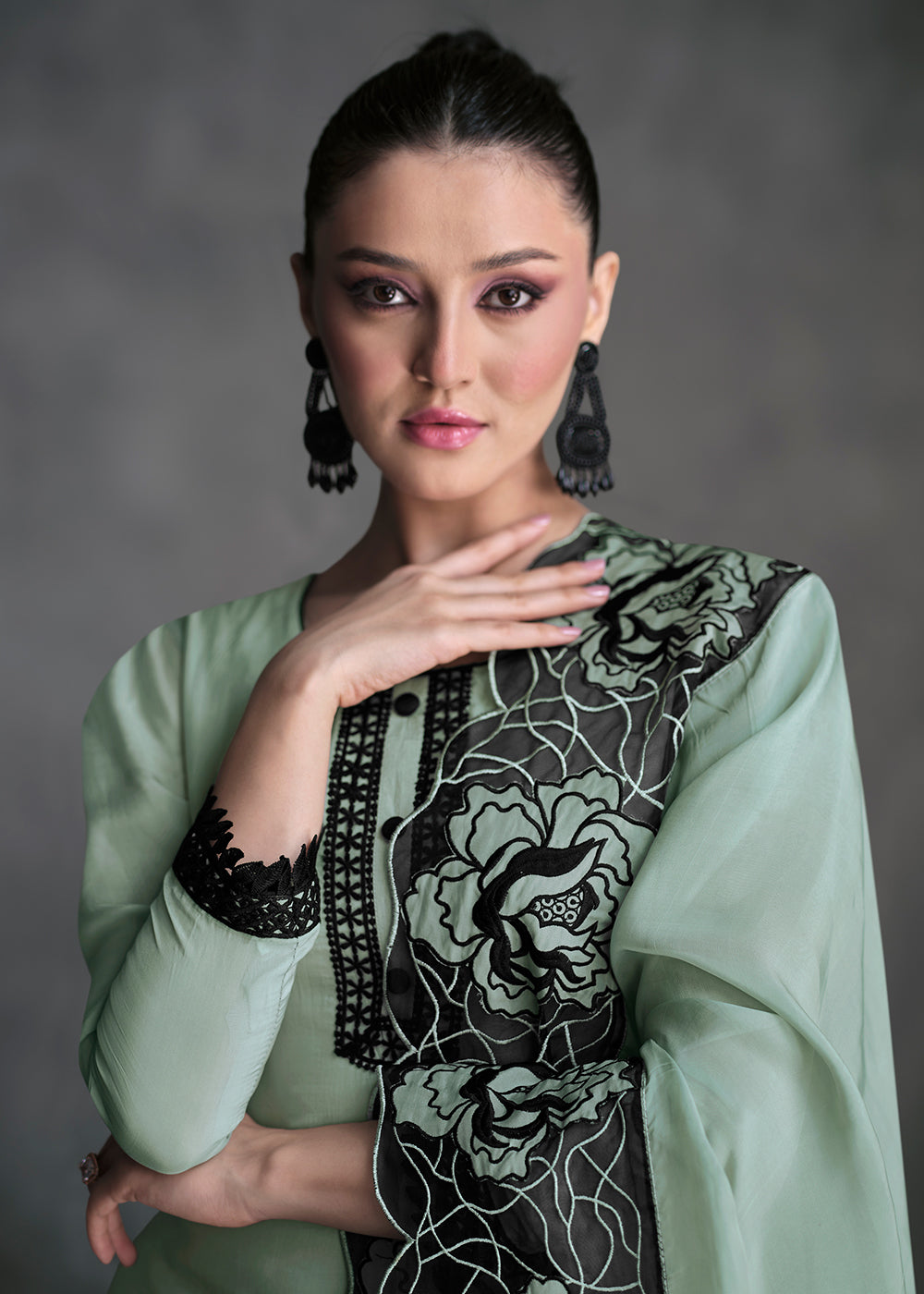 Readymade Elegant Green Salwar Kameez