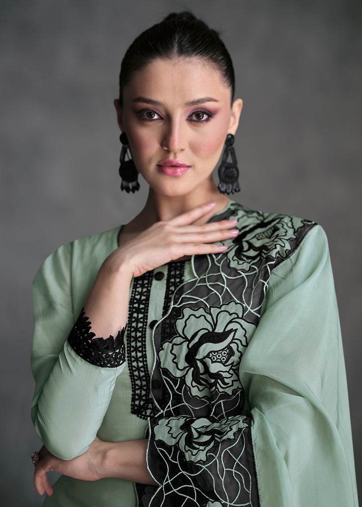 Readymade Elegant Green Salwar Kameez