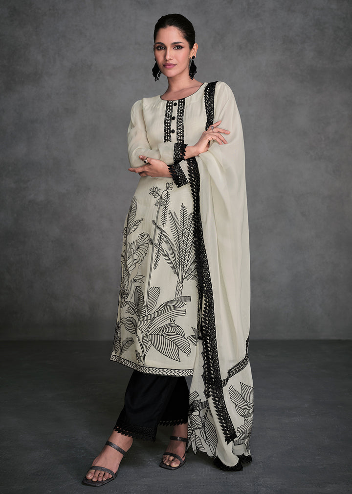 Readymade Elegant White Salwar Kameez